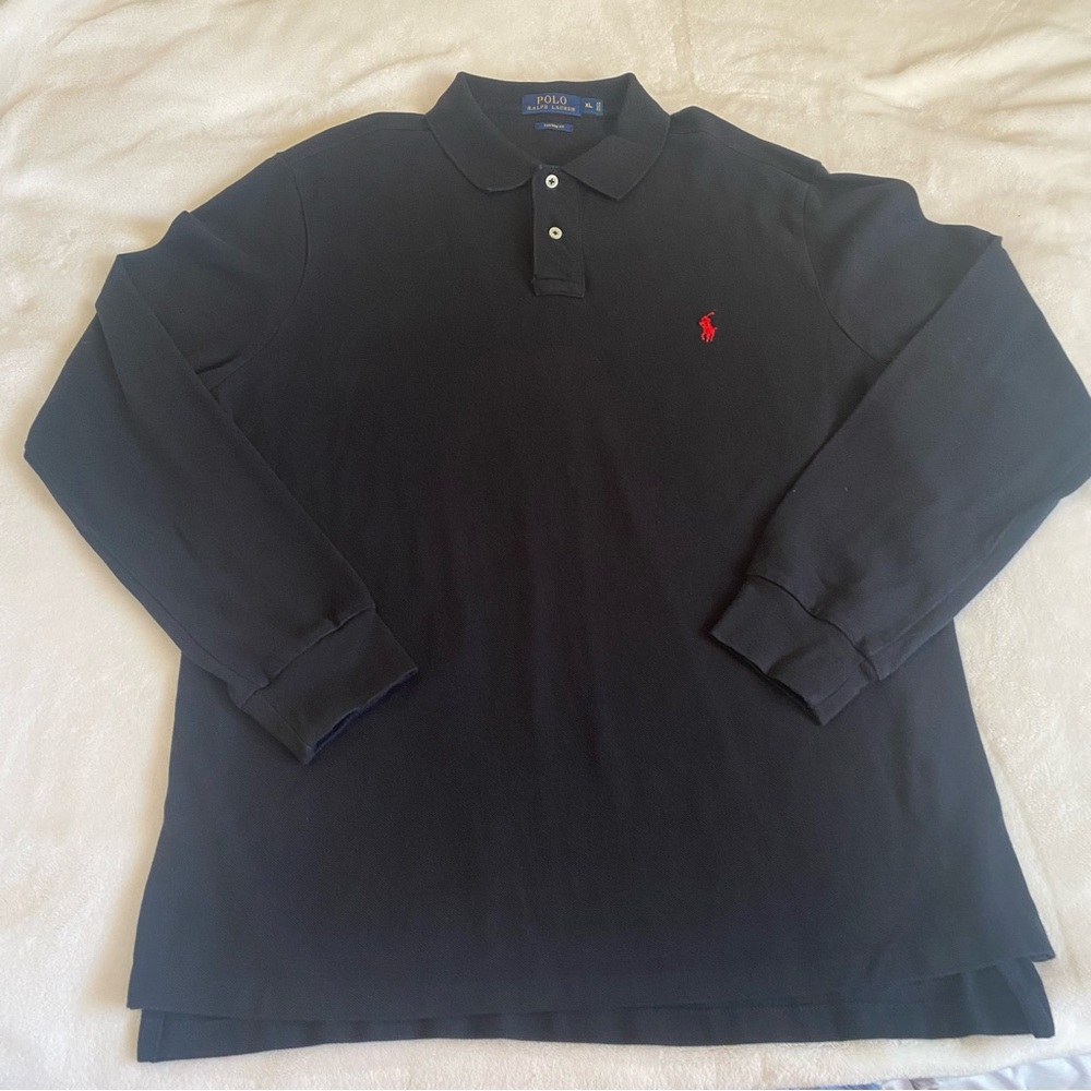 Polo by Ralph Lauren Men's Navy Long Sleeve Polo Shirt